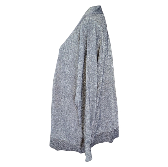 Lane Bryant Metallic Gold Black Tie Front Cardigan Sweater 14/16 - Picture 4 of 11